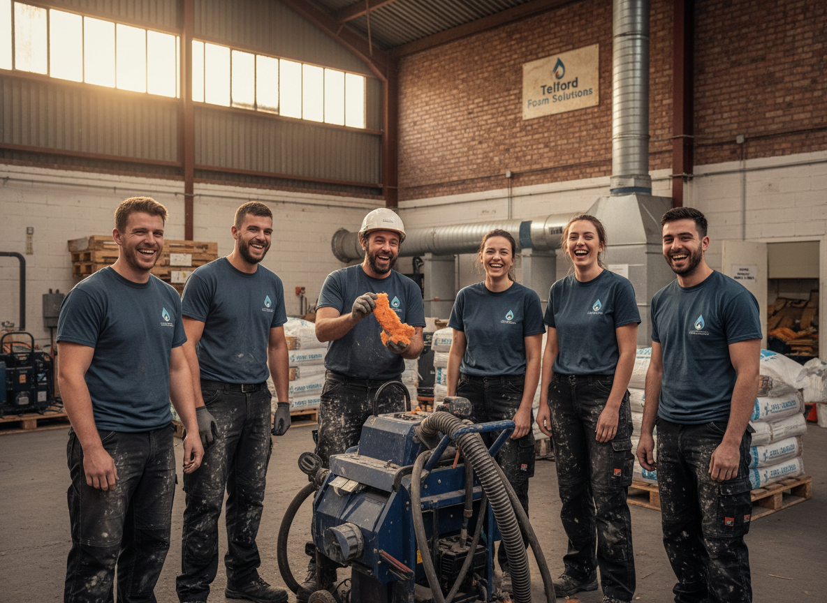 The Spray Foam Removal Telford team at work in Telford