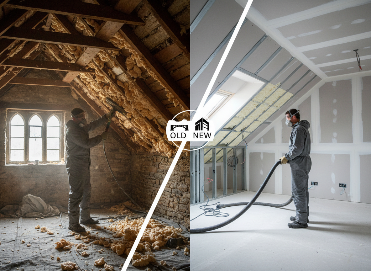 Differences in Spray Foam Removal for Older Telford Buildings Versus New Builds
